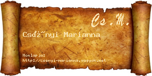 Csényi Marianna névjegykártya