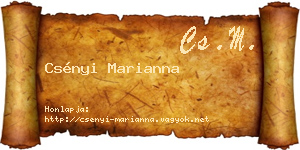Csényi Marianna névjegykártya