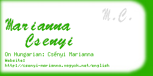 marianna csenyi business card